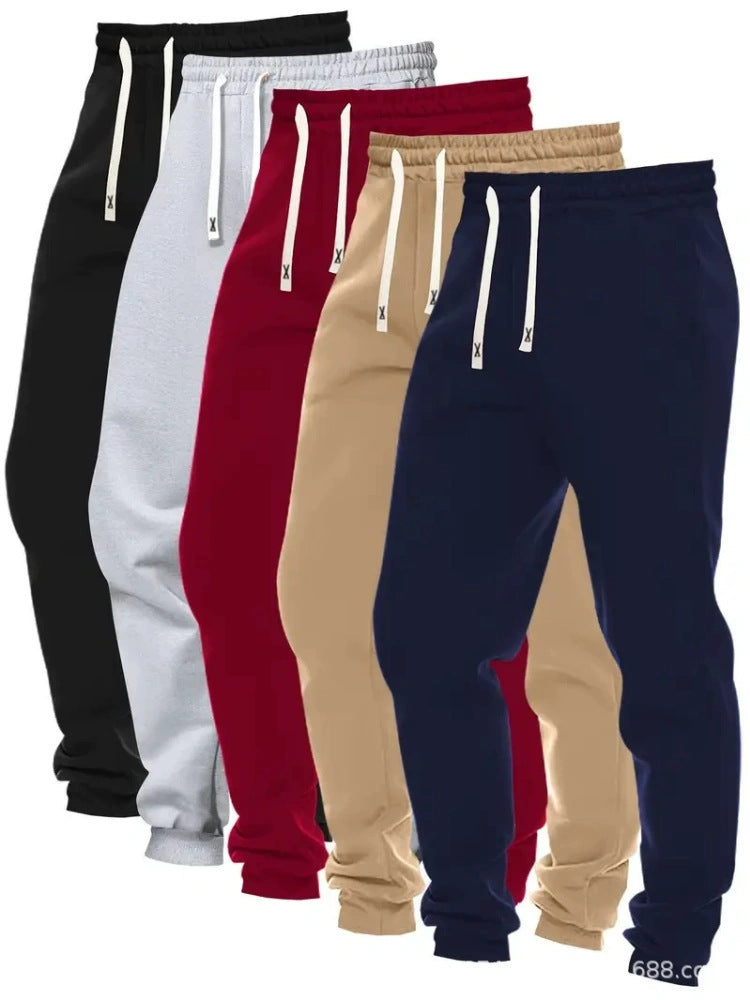 Men’s Solid‑Color Jogger Pants – Pack of Five Loose‑Fit Everyday Straight‑Leg Pants What Else You Got?