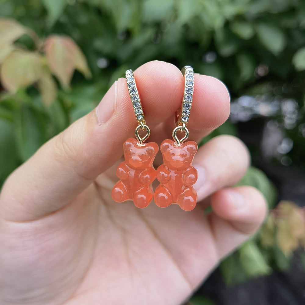 Creative Candy Color Bear Gummy Earrings What Else You Got?