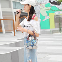 Jacquard Elephant Pattern Tote Bag – Artistic Shell-Shape Shoulder Bag