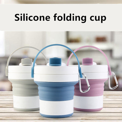 Foldable Silicone Travel Coffee Cup - 450ml - Eco-Friendly & Portable