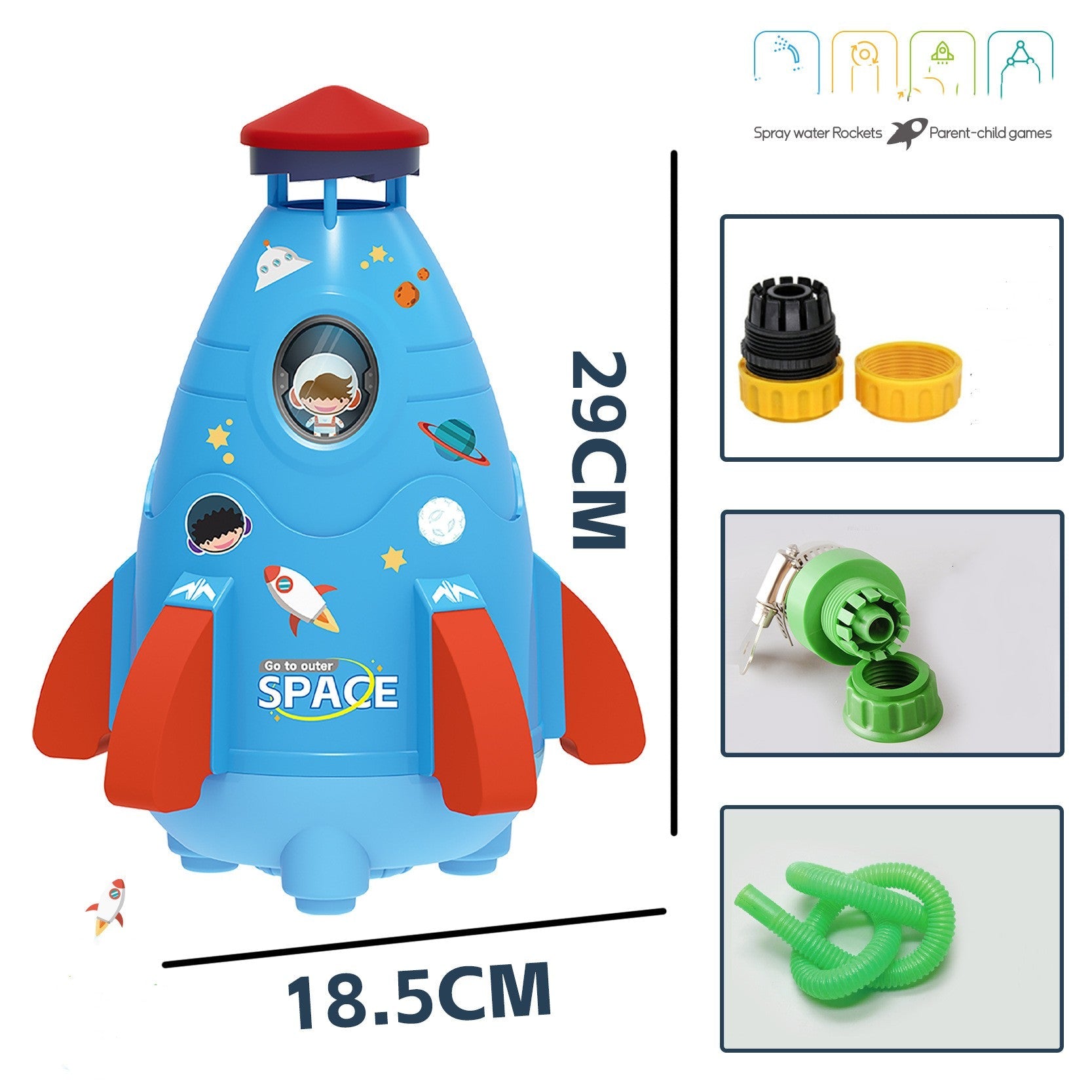Kids Space Rocket Sprinkler Spinner What Else You Got?
