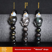 Obsidian Zodiac Guardian Bracelet – Protection & Healing Crystal Beads for All Signs