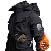 Men's Winter Fleece-Lined Camouflage Jacket - Thickened & Warm Outdoor Suit