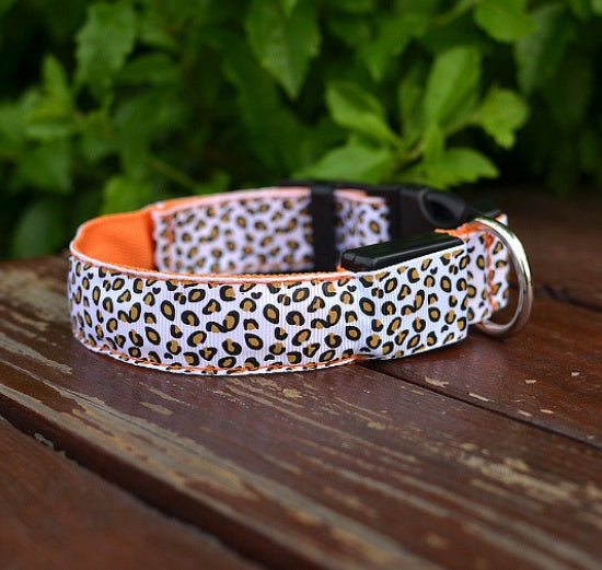 LED Dog Collar Safety Adjustable Nylon Leopard Pet Collar What Else You Got?