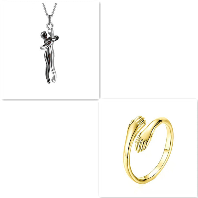 Love Hug Necklace Unisex Men Women Couple Jewelry Simple Temperament Clavicle Chain Valentines Day Lover Gift What Else You Got?