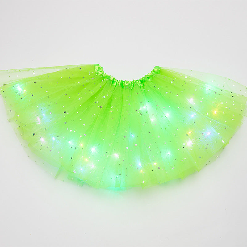 Magical & Luminous  LED Princess Halloween Tutu Skirt Sequins Shiny Skirt What Else You Got?