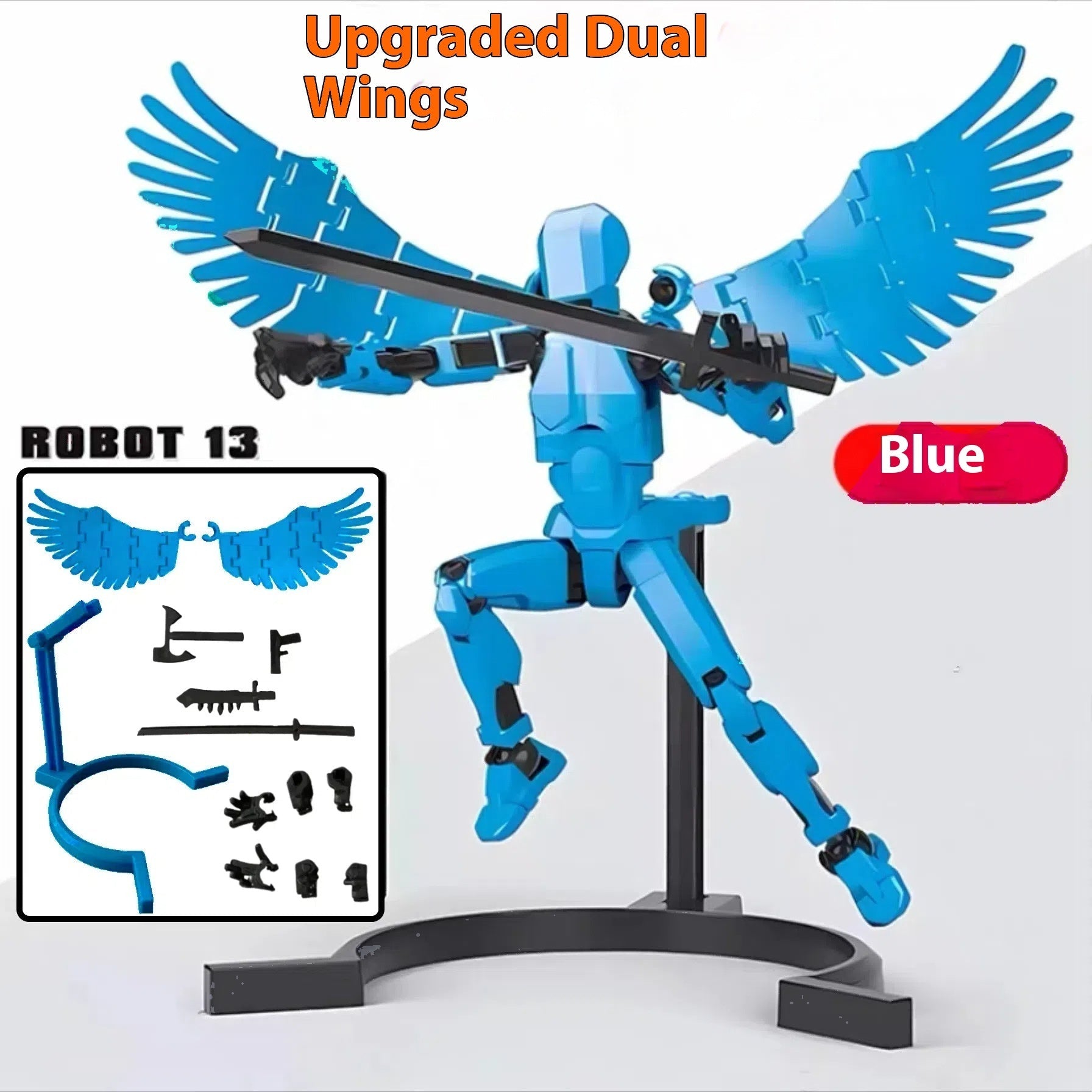 Multi‑Jointed Shapeshift Robot Figure – 3D‑Printed Movable Action Model with Weapons & Accessories What Else You Got?