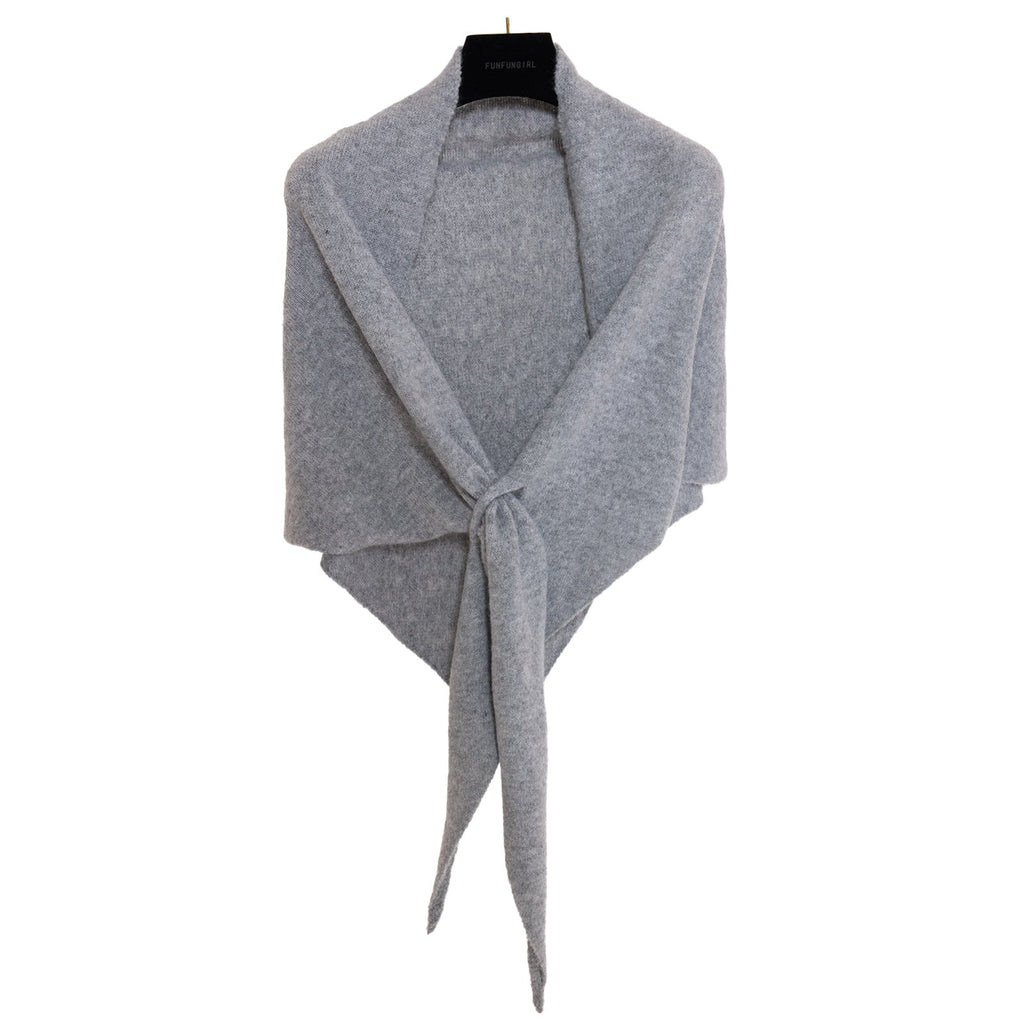 Winter Triangular Shawl INS Solid Color Soft Thickened Knitted Neck Wrap Korean Version Warm Shawl For Women What Else You Got?