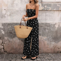 Women's Vintage Polka Dot Jumpsuit – Summer Chic & Timeless Style