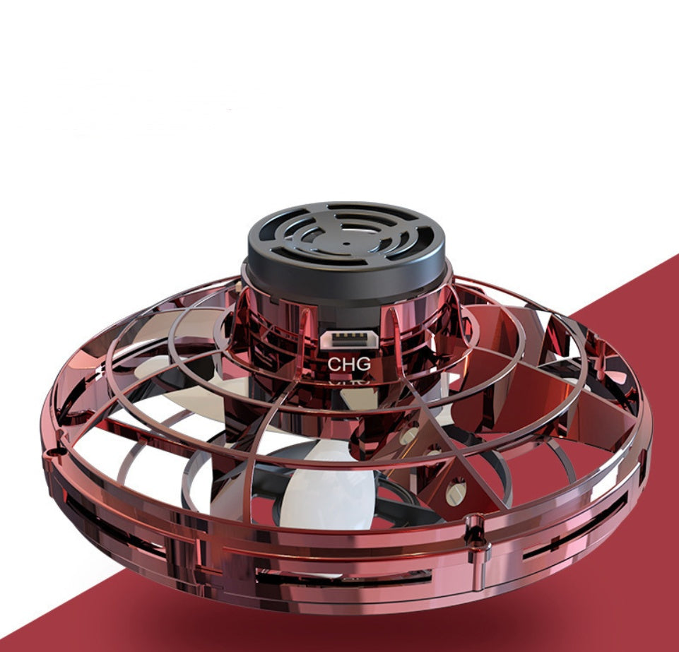 Mini Fingertip Gyro Interactive Decompression Toy Drone LED UFO Type Flying Helicopter Spinner Toy Kids What Else You Got?