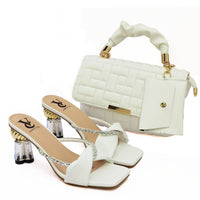 Elegant Women's Matching Crossbody Bag & Cross-Strap Heels Set - 6 Stylish Colors - Christian-Inspired Fashion Bundle