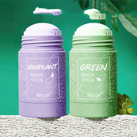 Green Tea & Eggplant Clay Mask Stick | Deep Pore Cleansing & Oil Control | Acne-Fighting Skincare