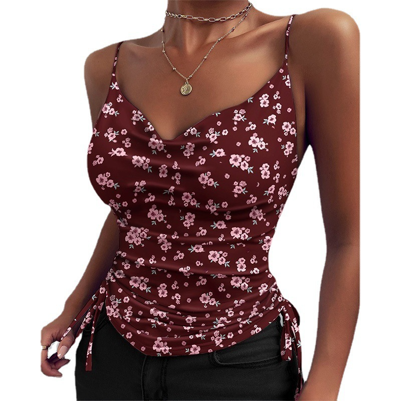 Spaghetti Strap Tops V-neck Camisole Shirts Women Summer Clothes What Else You Got?