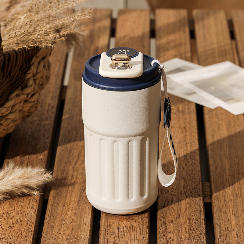 Smart Digital Thermal Bottle Portable Coffee Mug Stainless Steel Water Bottle In-Car Insulated Cup Keep Cold Vacuum Flasks 450ml What Else You Got?