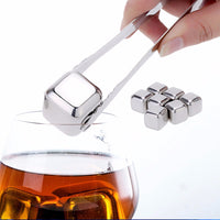 Elegant Whiskey Stones - Stainless Steel Ice Cubes for Perfect Chilling Without Dilution - Ideal Gift for Men & Connoisseurs