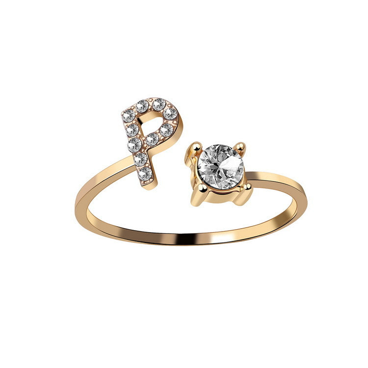 New Design Adjustable 26 Initial Letter Ring Fashion Jewelry For Women Simple Elegant Jewelry What Else You Got?