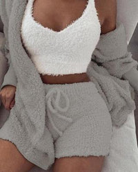 Heavenly Comfort 3-Piece Velvet Lounge Set – Soft & Stylish for Cozy Days