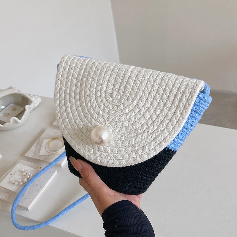 Small Pearl Flip Flap Fashion Straw Bag What Else You Got?