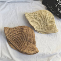 Graceful Summer Sun Hat - Foldable Straw Beach Hat for Women with UV Protection