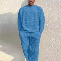 Men's Casual Two-Piece Suit Set – Loose Fit Streetwear Outfit (7 Colors)