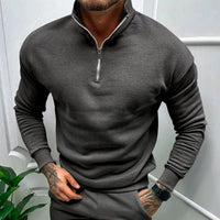 Heavenly Comfort Men's Zip-Up Sweatshirt: Warm Fleece-Lined Long Sleeve Top for Fall & Winter