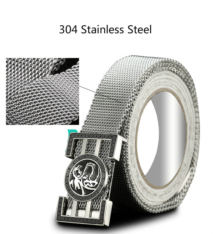 Men's Stainless Steel Link Belt – Durable Metal Belt