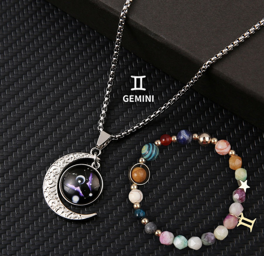 Natural Stone Necklace Set For The 12 Zodiac Signs What Else You Got?
