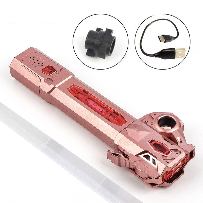 7‑Color RGB Retractable Laser Sword Lightsaber Toy – Type‑C Rechargeable Hand Spinner Cosplay Prop What Else You Got?