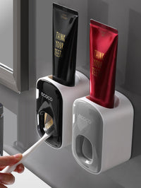 Wall-Mounted Toothpaste Dispenser & Toothbrush Holder – Automatic Bathroom Organizer