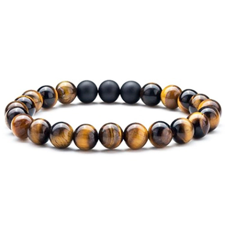 Tiger Eye Couple Bracelets – Matte Black Agate Beads What Else You Got?