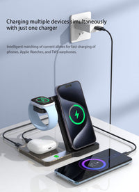 3-in-1 Wireless Charging Stand with Night Light & Magnetic Tech - Organize Your Devices & Faith