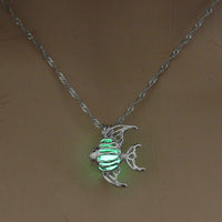 Glow-in-the-Dark Goldfish Necklace – Luminous Luck & Abundance Pendant