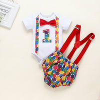 Adorable Biblical-Themed Baby Romper for Summer - Soft Cotton Outfit with Dinosaur & Dot Prints