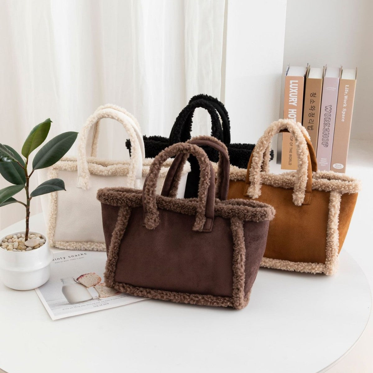 Womens Plush Crossbody Tote Bag What Else You Got?