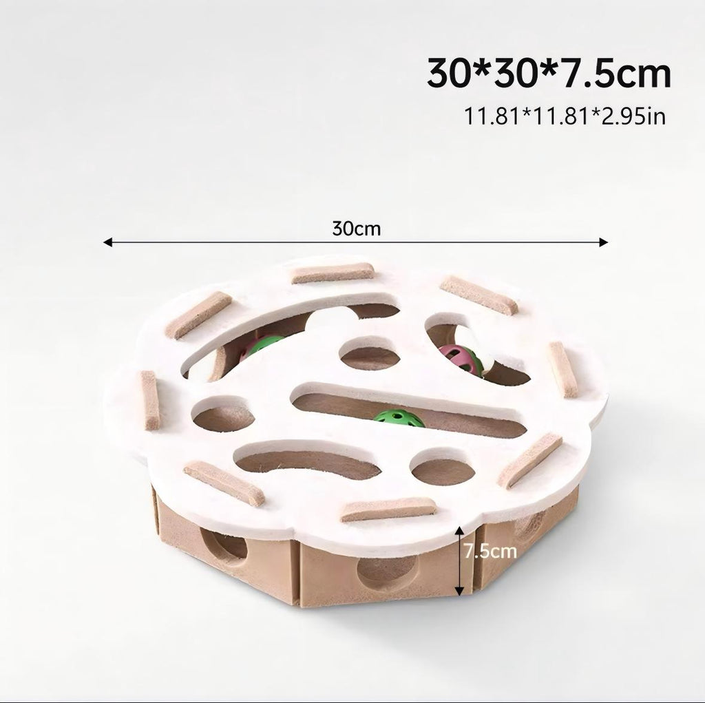 Interactive Cat Puzzle Toy With Maze Tunnel, Bell Ball & Pathways - No Batteries Needed, Durable Felt Construction - Mental Stimulation & Hunting Exercise For Indoor Cats - Pet Exercise Toy For All Br What Else You Got?