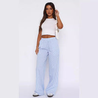 Y2K Striped High Waist Wide Leg Pants - Trendy & Comfortable Women's Pants