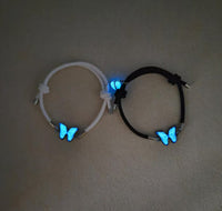 Glow-in-the-Dark Blue Butterfly Jewelry Set – Necklace & Earrings