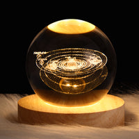 Heavenly 3D Starry Sky Crystal Ball Night Light - Nebula & Planets Projection Lamp - Perfect Christian Gift for Any Occasion
