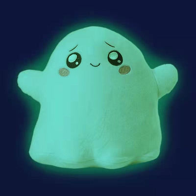 Luminous Ghost Cat Plush Toy - Glow-in-the-Dark Christian Halloween Decor for Kids