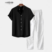 Stylish Men's Floral Printed Top & Pants Set - Perfect Casual Summer Outfit