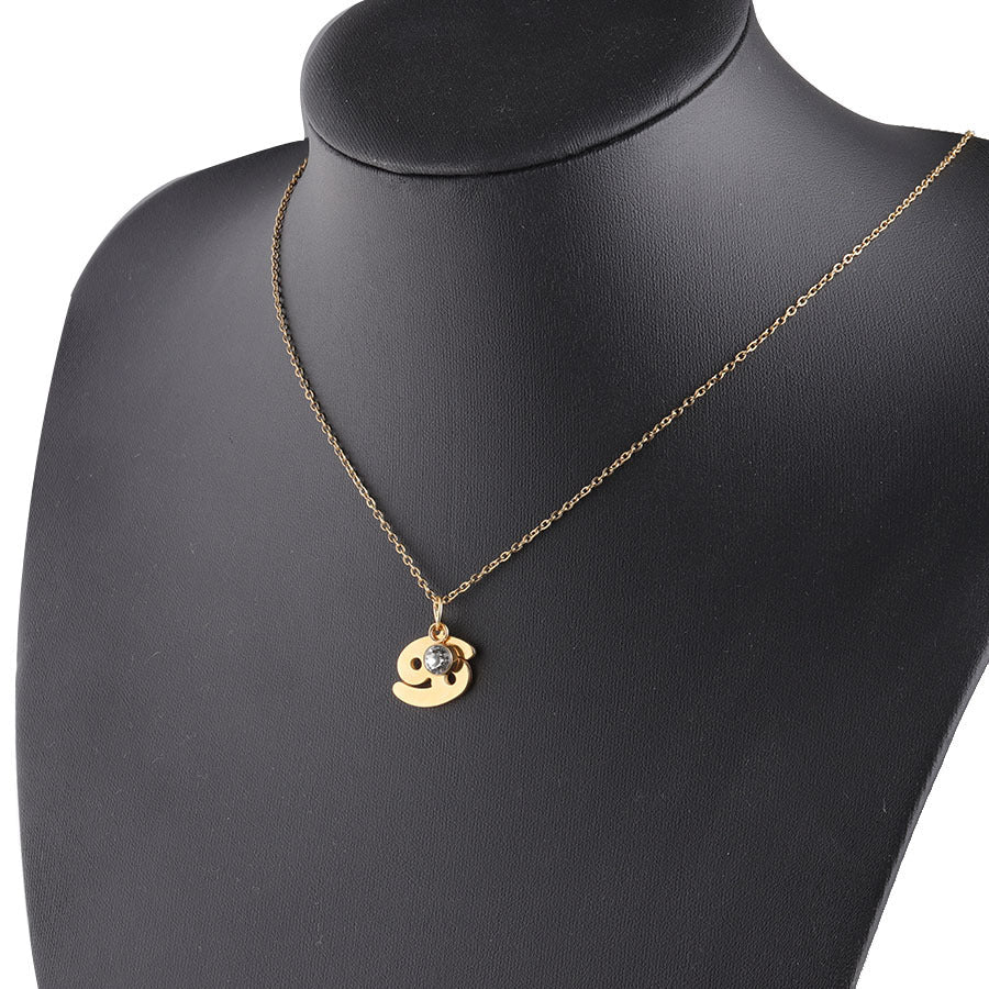 Golden Zodiac Necklace Lucky Birthstone Stainless Steel Jewelry What Else You Got?