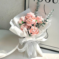 Elegant Christian Rose Bouquet Flower Pot - Perfect Gift for Her with Bible Verse