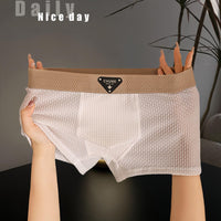 Men's Ice Silk Sport Boxer Briefs - Breathable & Fashionable Underwear