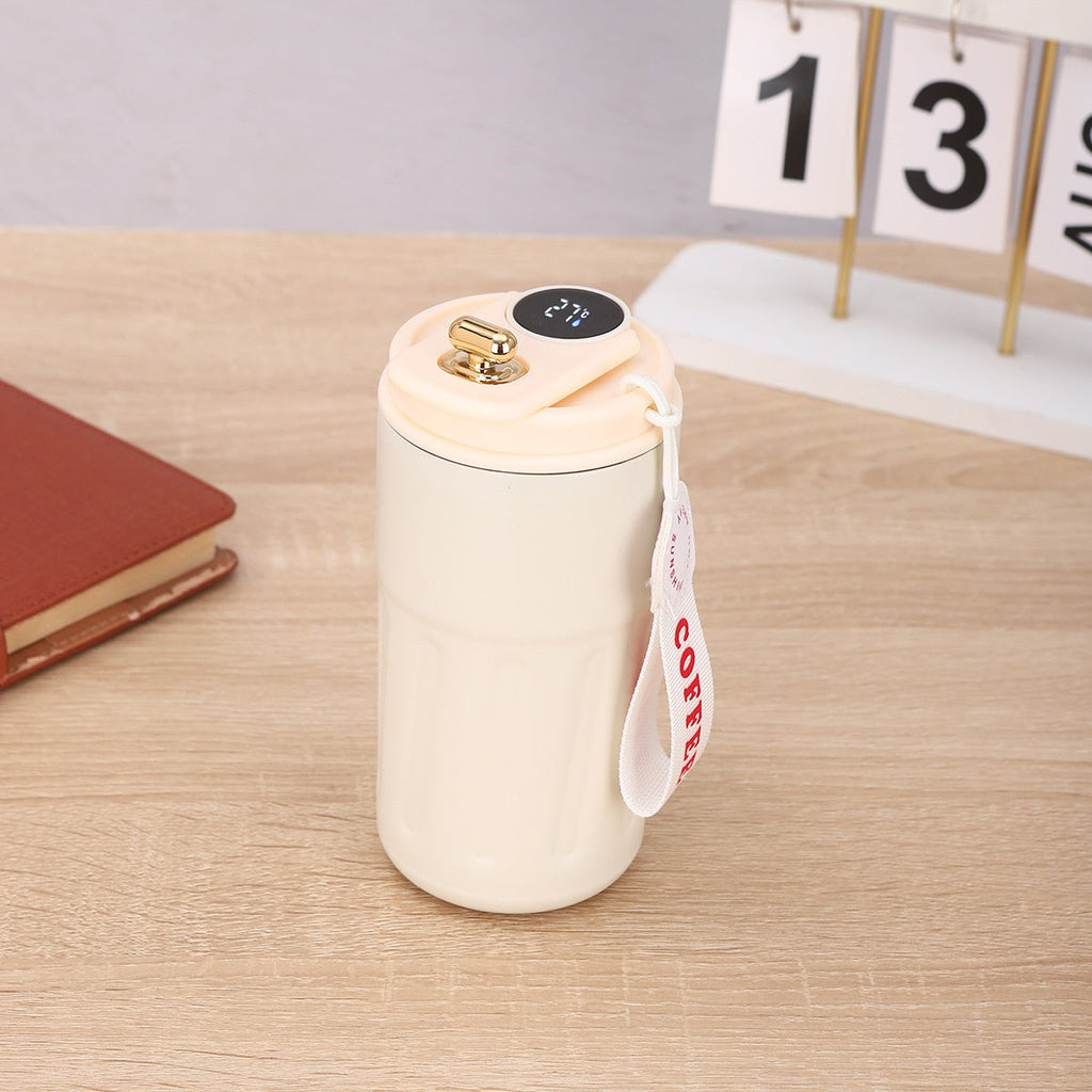 Smart Digital Thermal Bottle Portable Coffee Mug Stainless Steel Water Bottle In-Car Insulated Cup Keep Cold Vacuum Flasks 450ml What Else You Got?