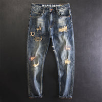 Men's Retro Ripped Jeans – Personalized Distressed Denim