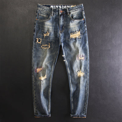 Men's Retro Ripped Jeans – Personalized Distressed Denim