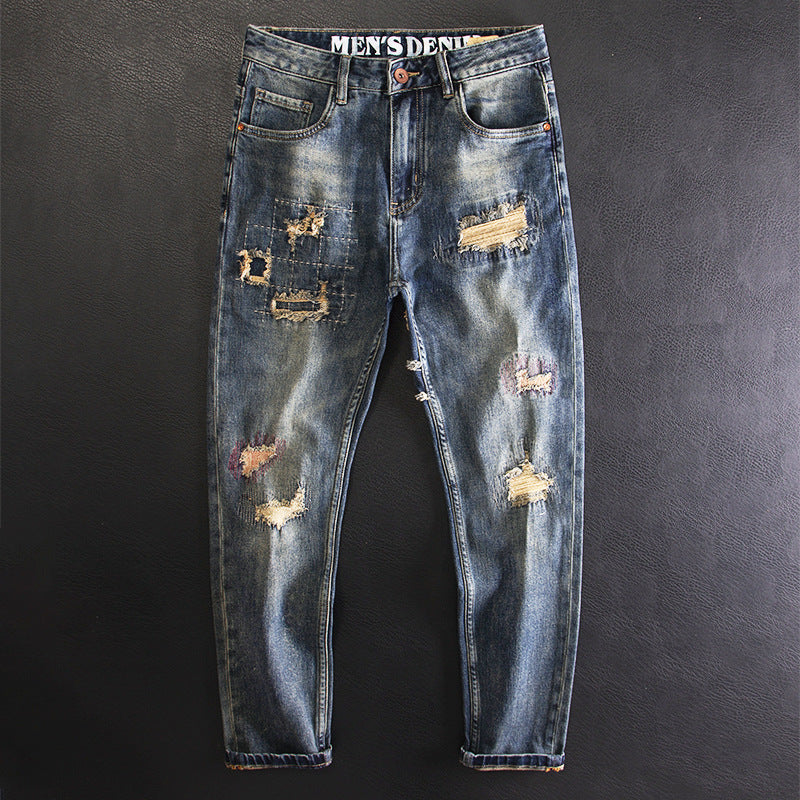 Men's Retro Ripped Jeans – Personalized Distressed Denim