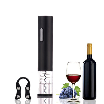 Electric Wine Bottle Opener with Foil Cutter - Battery Powered Automatic Corkscrew