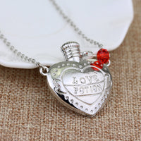 Love Poison Pill Bottle Pendant Necklace - Christian Valentine Gift - Faith Jewelry