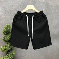 Elegant White Jacquard Shorts for Men - Lightweight & Comfortable